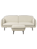 Beliani 2-tlg 3-Sitzer Sofa TONSBERG in Beige/Schwarz