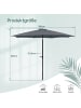 ABRIHOME Sonnenschirme in Grau Ø300 cm knickbar für Garten Balkon Strand