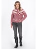 DreiMaster Women Cardigan in burgundy multicolor