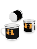 Mr. & Mrs. Panda Camping Emaille Tasse 50. Hochzeitstag Goldene ... in Schwarz