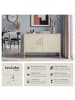 tectake Sideboard, Kippschutz, höhenverstellbare Füße, 100 x 42,5 x 65 cm