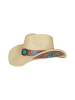 IZIA Women Hat in Beige Turquoise