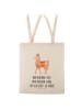 Mr. & Mrs. Panda Uni Tasche Alpaka Stolz mit Spruch in Creme