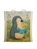 Mr. & Mrs. Panda Shopping Tasche Pinguin Buch Design ohne Spruch in Weiß