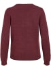 Vila Dünner Rundhals Strickpullover VIRIL in Rot-3