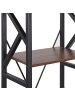 Beliani Bücherregal DALE in Braun/Schwarz - (W) 47 x (H) 150 x (L) 30 cm