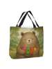 Mr. & Mrs. Panda Shopper Bär Gefühl Design ohne Spruch in Weiß