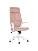 Beliani Bürostuhl DELIGHT in Rosa/Weiß - (W) 64 x (H) 116 x (L) 64 cm