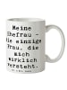 Mr. & Mrs. Panda Tasse Ehefrau Verständnis mit Spruch in Weiß