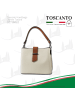 Toscanto Leder Schultertasche Toscanto Tasche beige, natur ca. 25cm