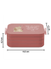 Mr. & Mrs. Panda Lunch Box Hund Liebe Motiv mit Spruch in Rot Pastell