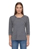 Betty Barclay Basic Shirt mit Rundhalsausschnitt in Dunkelblau/Weiß