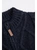 Coccodrillo Strickjacke mit Stehkragen in dunkelblau