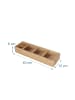relaxdays Besteck-Organizer in Natur - (B)40 x (H)6 x (T)12 cm