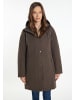 usha BLUE LABEL Damen Wattierter Kurzmantel in Dunkelbraun