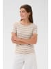 Cream T-Shirt kurzarm CRRibba Regular fit in Feather Gray White Stripe