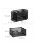 relaxdays Schreibtischorganizer in Schwarz - (B)22 x (H)10,5 x (T)11 cm