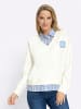 Heine Sweatshirt in ecru-eisblau