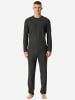 Schiesser Pyjama Selected Premium Warming in dunkelgrau-mel.
