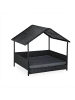 relaxdays Hundeliege in Anthrazit - (B)90 x (H)81 x (T)68 cm