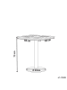 Beliani Gartentisch PALMI in Braun/Schwarz - (W) 60 x (H) 75 x (L) 60 cm