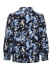 Kaffe Langarm - Hemd KAlura Regular fit in Black/Blue Graphic Strokes