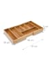 relaxdays Besteckkasten in Natur - (B)48,5 x (H)5 x (T)28 cm