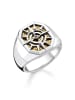 Thomas Sabo Ring Kompass Gold in schwarz, gelbgoldfarben, silberfarben