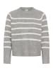 Kaffe Strickpullover KAerin Regular fit in Light Grey Melange Chalk Strip