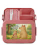 Mr. & Mrs. Panda Bento Box Bär Kind Design mit Spruch in Rot Pastell