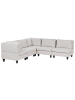 Beliani 5-tlg Modulsofa UNSTAD in Beige/Schwarz