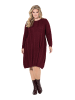 MIAMODA Strickkleid in dunkel weinrot