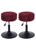 MCW 2er-Set Sitzhocker C22 Chenille, Bordeaux