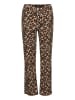 Soaked in Luxury Jeans SLTessie Gerade Passform in Beige Leopard