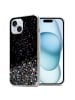 cadorabo Hülle für Apple iPhone 15 PLUS Glitter in Schwarz mit Glitter