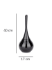 Wenko WC-Garnitur Flakon Schwarz - WC-Bürstenhalter in Schwarz, 17 x 40 x 17 cm