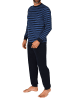 NORMANN langarm Frottee Schlafanzug Pyjama Bündchen - 83349 in navy