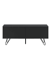 en.casa Sideboard Bollebygd in Schwarz (H)46.5cm (B)110cm (T)30cm