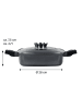 Stoneline SMART Eckpfanne 28x28cm, abnehmbare Griffe, Aroma-Glasdeckel in Anthrazit