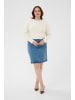 KAFFE curve Langarm-Shirt KCwinni Loose fit in White/Light Blue, Blue Neck