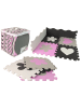 Wisam® EVA-Schaumstoff-Lernmatte Puzzle für Babys Grau und Rosa 25