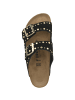 Birkenstock Sandale Arizona Rivet Veloursleder schmal in schwarz