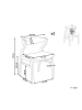 Beliani 2er-Set Esszimmerstuhl MAROA in Heller Holzfarbton/Beige