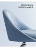 SONGMICS Bürostuhl Lenna in blau - (B)60 x (H)(80-90) x (T)60 cm
