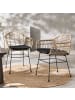 home24 Gartenstuhl KALO 2er-Set in Beige-Schwarz