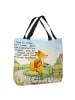 Mr. & Mrs. Panda Tote Bag Fuchs Lieferung Pommes Design mit Spruch in Weiß
