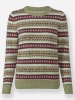 WITT WEIDEN Jacquard-Pullover in schilf-bordeaux-gemustert