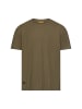 Camel Active T-Shirt aus reiner Baumwolle in Olivgrün