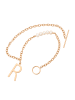 faina Women Necklace in Rose Gold White