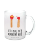 Mr. & Mrs. Panda Teetasse Streichhölzer mit Spruch in Transparent